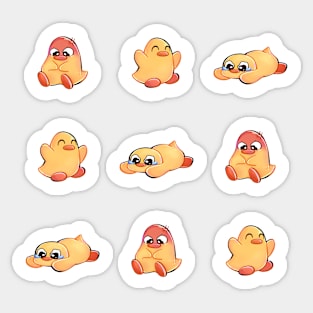 3 Baby Chicks Pattern Sticker